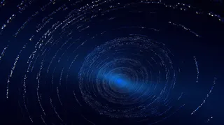 蓝色科技几何形线条点黑色背景