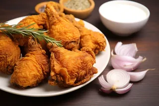 炸鸡美食摄影图