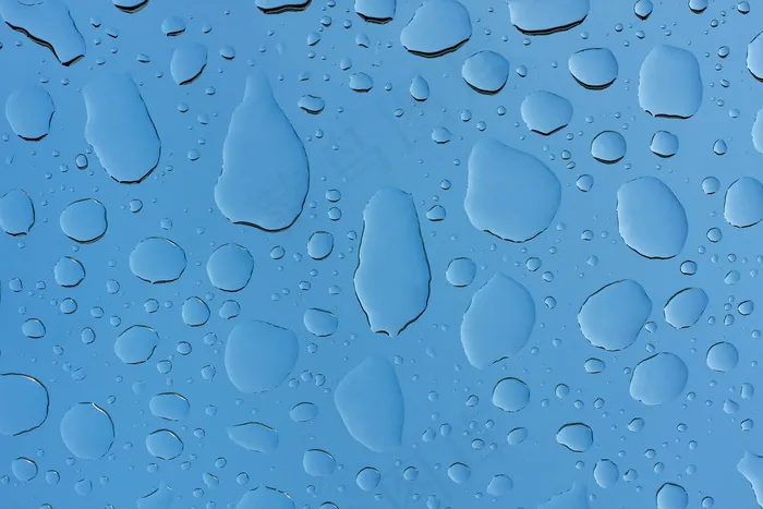 高清浅蓝水珠图片下载