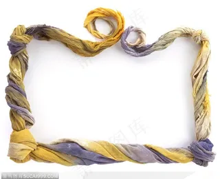 相框边框-围巾组成的相框