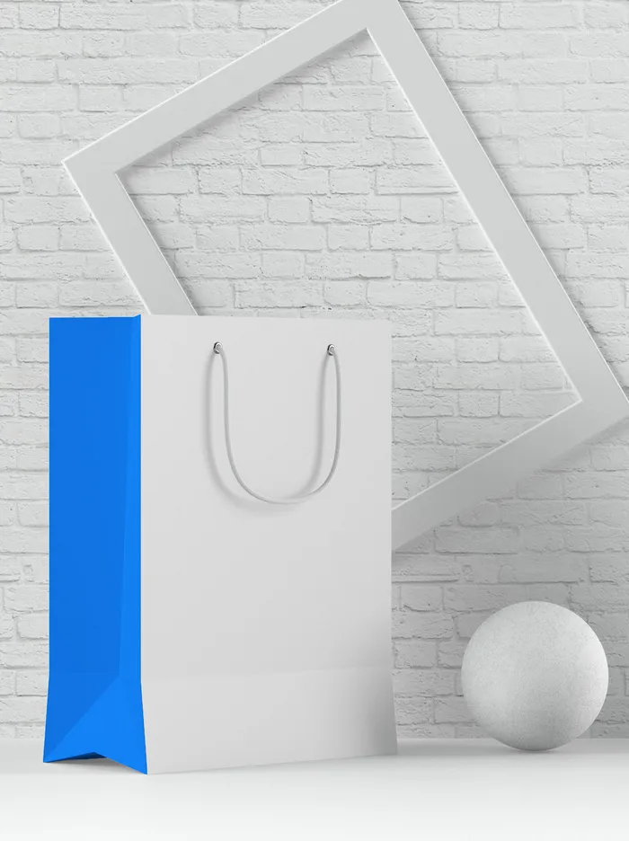 手提袋样机贴图包装logo样机psd模版下载