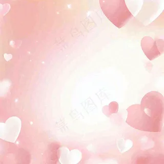 粉色渐变浪漫爱情爱心情人节简约背景