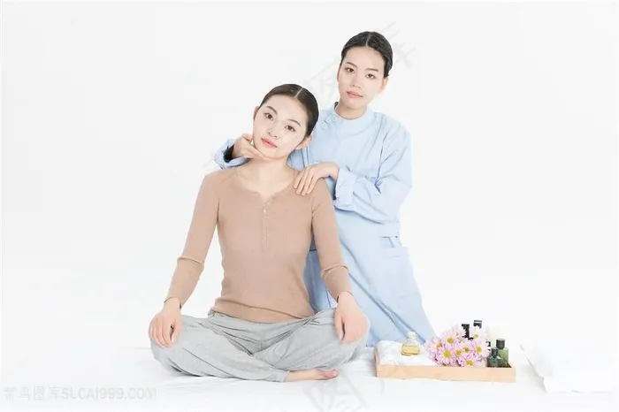美女养生按摩