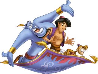 飞毯人物神话卡通素材简笔画