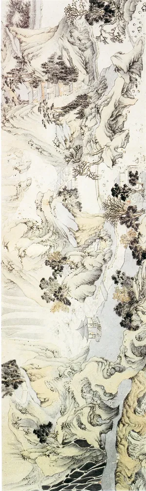中国风界画千岩竞秀图 中国风界画千岩竞秀图