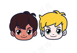 手绘海尔兄弟IP头像-矢量可编辑文件