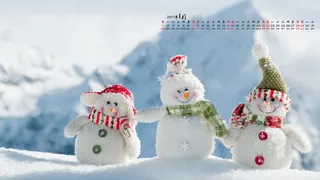 2017年1月日历桌面