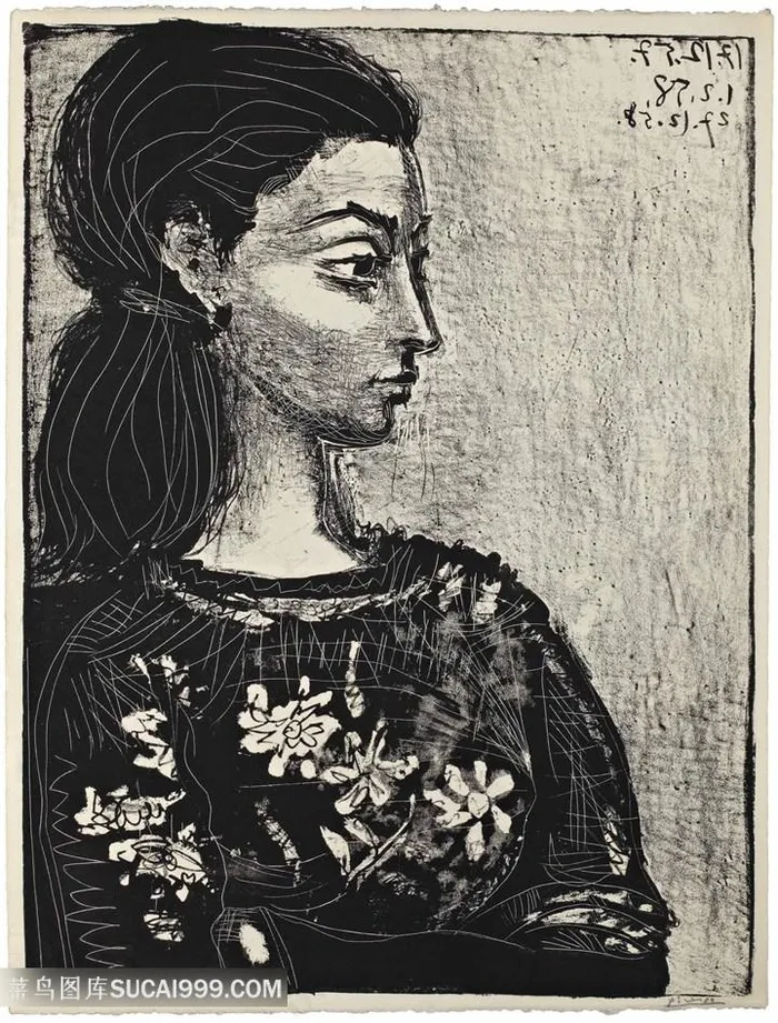 毕加索艺术挂画美女