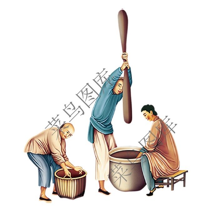 古人，手工制作高清ai矢量模版下载