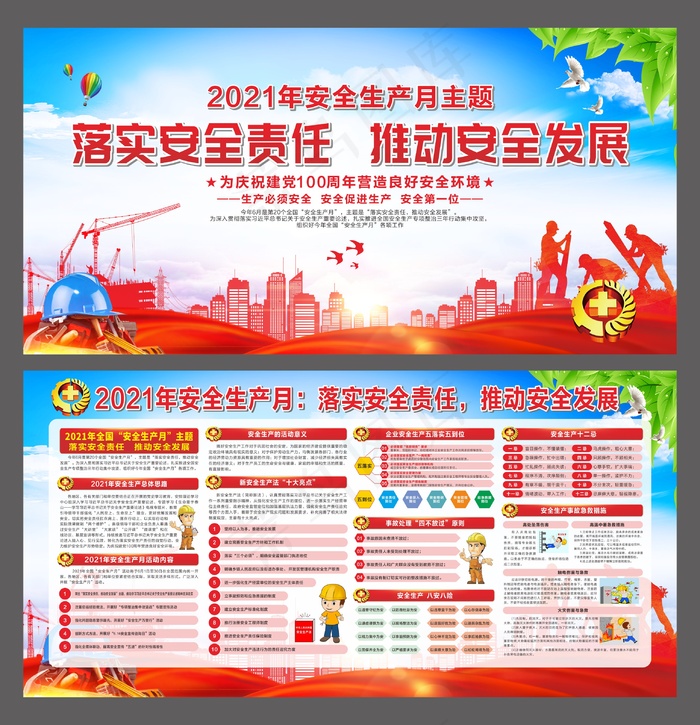 安全生产月 宣传栏cdr矢量模版下载