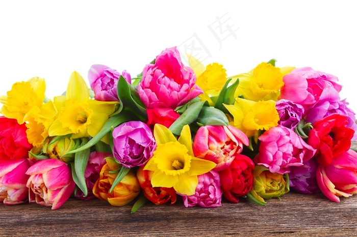 放在桌子上的花