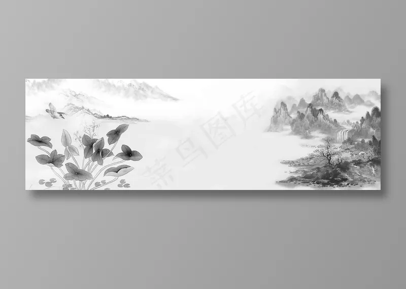 复古中国风古风国画背景素材psd模版下载