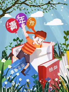 54青年海报54青年插画海报 54青年海报54青年插画海报