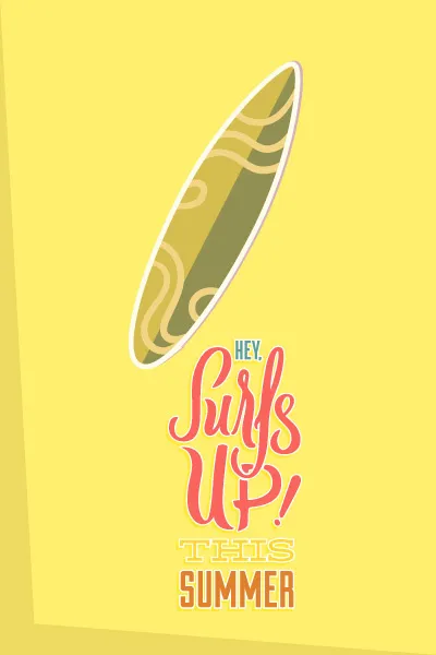 夏天海报|矢量|插画|扁平|风格ai矢量模版下载