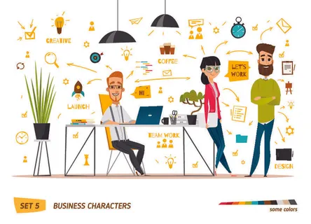 分析图素材图标集合景观建筑立面插画场景AI矢量图形设计