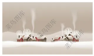 下雪天的夜晚矢量