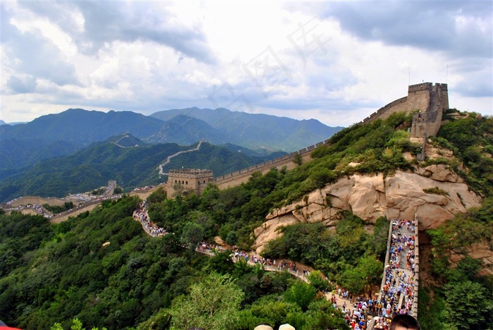 古建筑长城风光图片