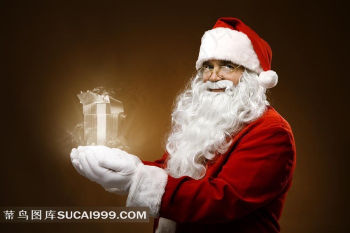 高清捧礼物的圣诞老人