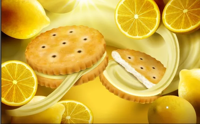 设计广告水果饼干eps,ai矢量模版下载