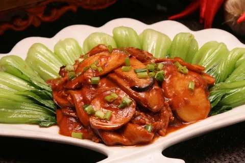 菜胆鹅肝白灵菇26元