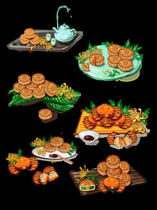 中秋节月饼素材