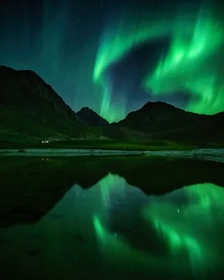绿色极光壁纸图片