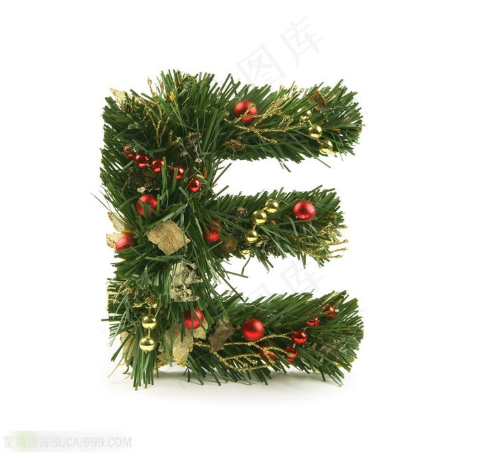 松枝组成的字母E