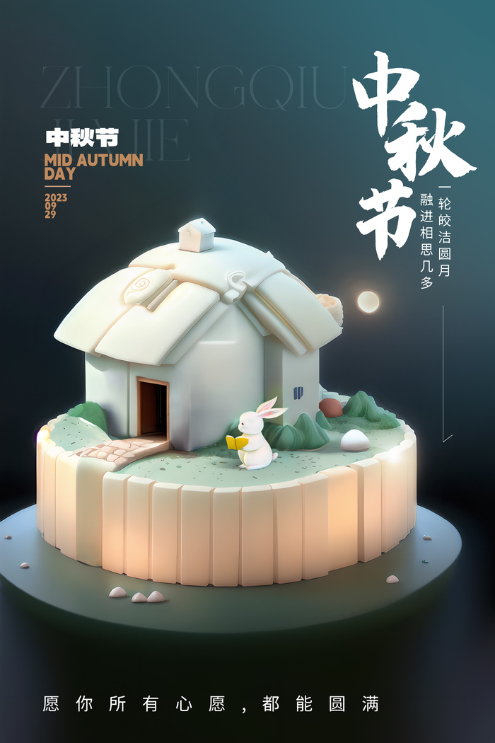 中秋节促销海报psd模版下载