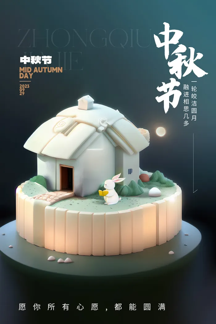 中秋节促销海报psd模版下载