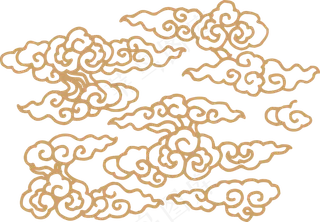 中式传统祥云中国风古典水纹吉祥图案免抠