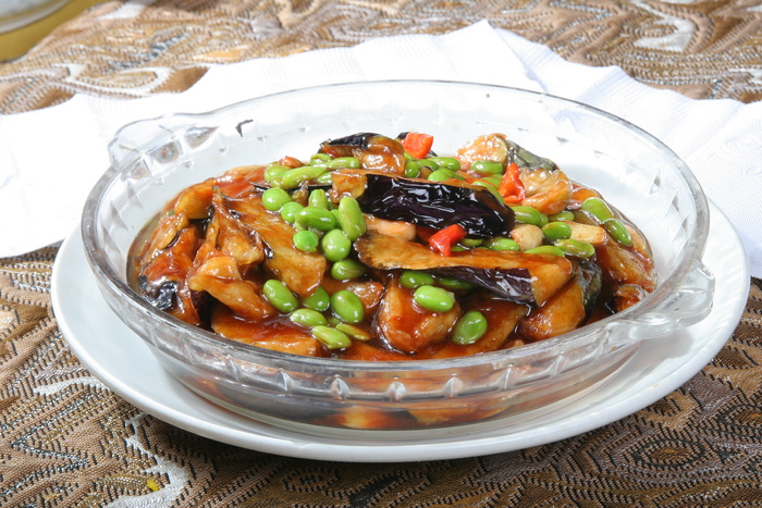毛豆仁烧茄子1