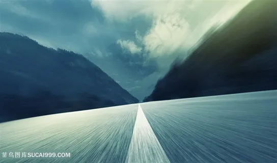 马路道路景色高清图