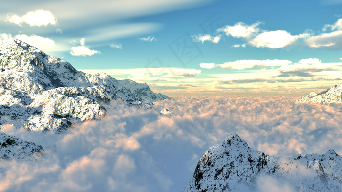 雪山云雾 