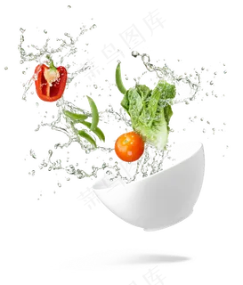 蔬菜青菜洗菜菜篮免扣PNG素材