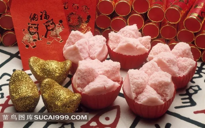馒头元宝鞭炮春节图片