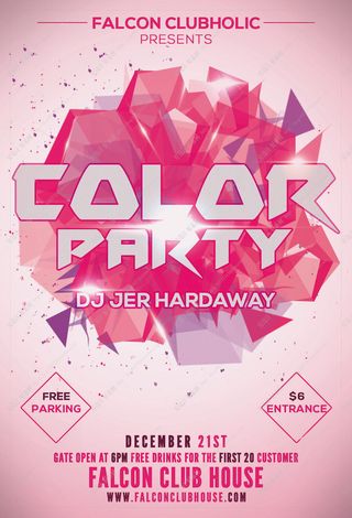 科技感多边形海报模板