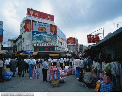 深圳城市风光-众多的商贩