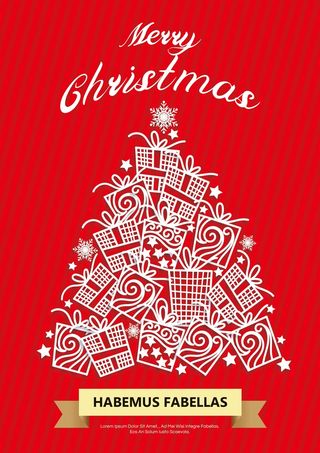 圣诞节圣诞树圣诞老人闪亮装饰电商促销折扣海报