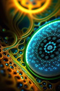 机械细胞构成超清蓝色背景图