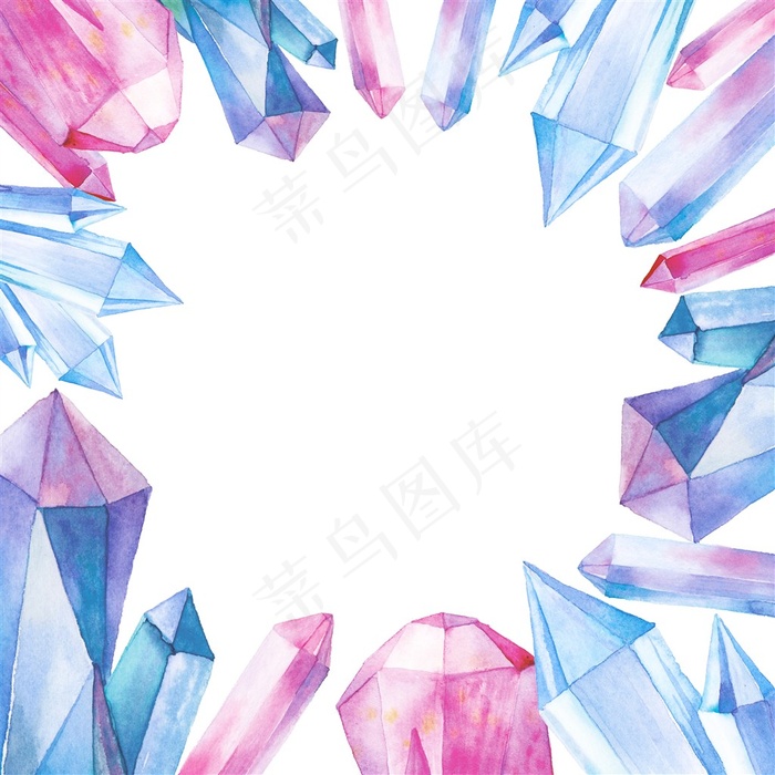 水彩钻石背景