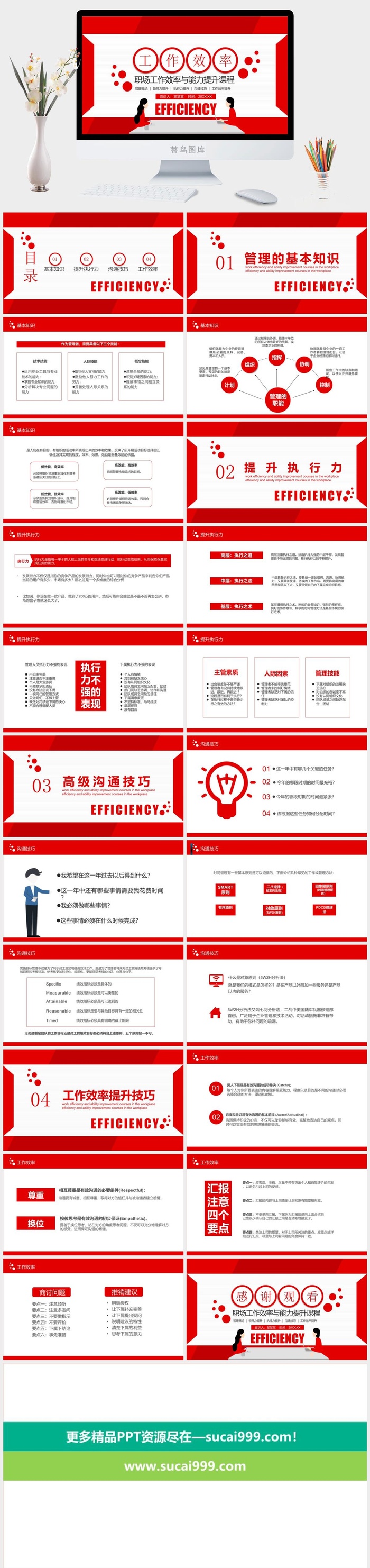 工作效率速度创新宣传PPT模板