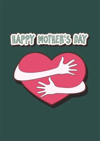 母亲节快乐 爱心拥抱