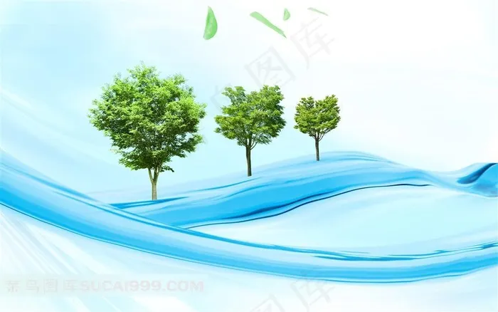 水树木树叶环保背景 水树木树叶环保背景