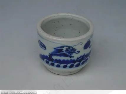中华传统瓷器-青龙花纹瓷杯 中华传统瓷器-青龙花纹瓷杯