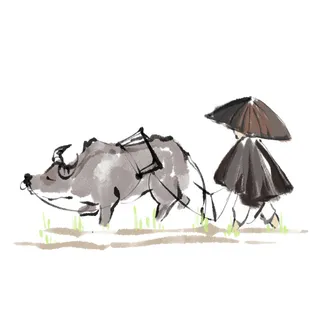 清明清明节卡通牧童放牛