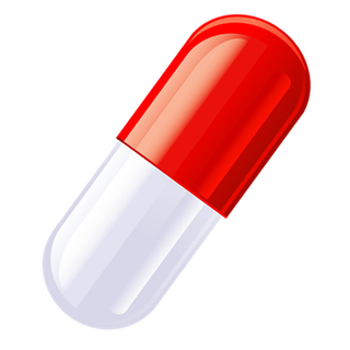 红色胶囊药物图标