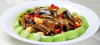 09 豉香鳝片爆青白 桥东大酒店