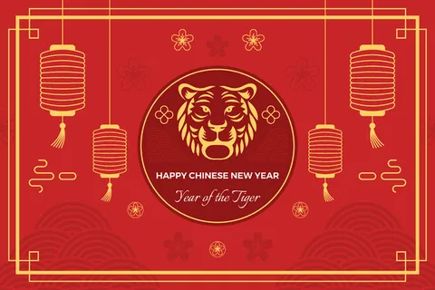 新年虎年中国风剪纸 新年虎年中国风剪纸