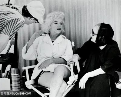 时尚黑白玛丽莲梦露装饰画插画