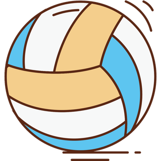 彩色排球简笔画